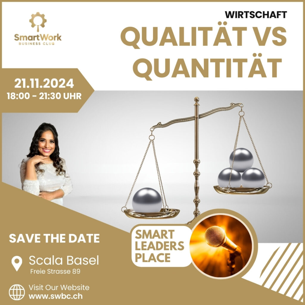 Qualität vs Quantität Event am 21.11.2024, 18:00 - 21:30 in Scala Basel, Freie Strasse 89